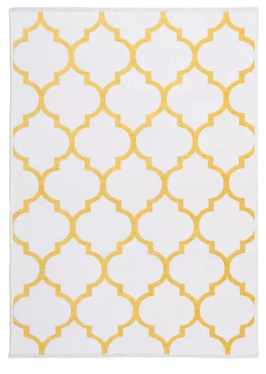 MORETTİ SİDE ÇİFT TARAFLI HALI 11000-F SARI-BEYAZ