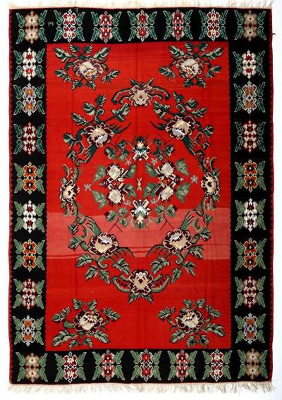 BALKANS HANDWOVEN RUG RED 252x345