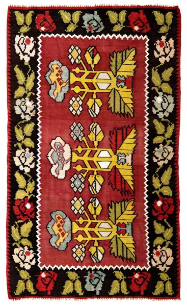 BALKANS HANDWOVEN RUG RED 125x212