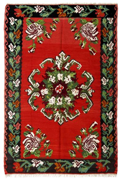 BALKANS HANDWOVEN RUG RED 136x204