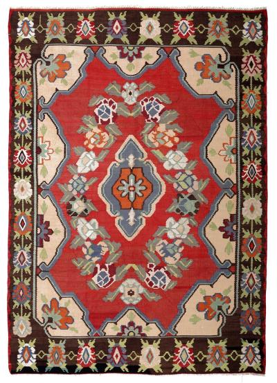 BALKANS HANDWOVEN RUG RED 211x304