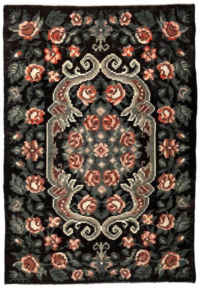 KARABAKH BLACK HANDWOVEN RUG 170x250