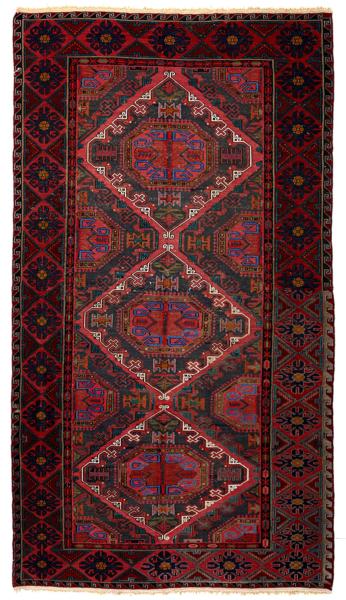 SOUMAK HANDWOVEN RUG RED 186x327