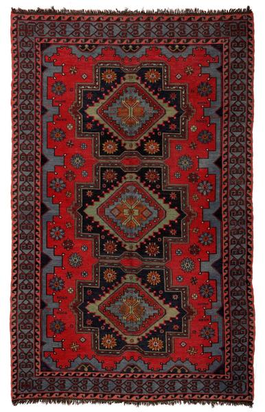 SOUMAK HANDWOVEN RUG RED 195x302