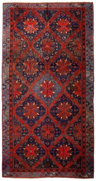 SOUMAK HANDWOVEN RUG RED 196x340