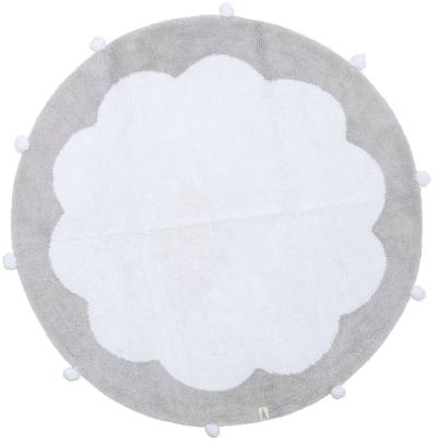 MOOD RUGS POMPOM SILVER